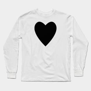 Black Love Heart Long Sleeve T-Shirt